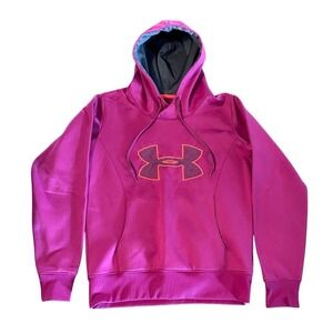 Under Armour Women's Medium ColdGear‎ Storm Fleece Hoodie Big Logo Semi-Fitted
